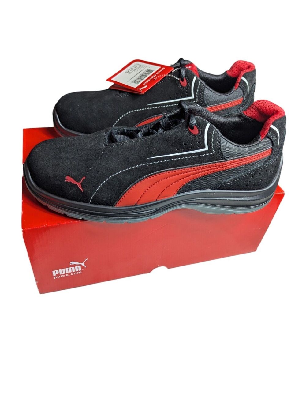 Puma Safety Mens Size 11 Touring Black Suede Low Slip Resistant Work Shoes New